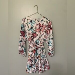 Baltic Born — NWT long sleeve short cream colored dress with floral pattern